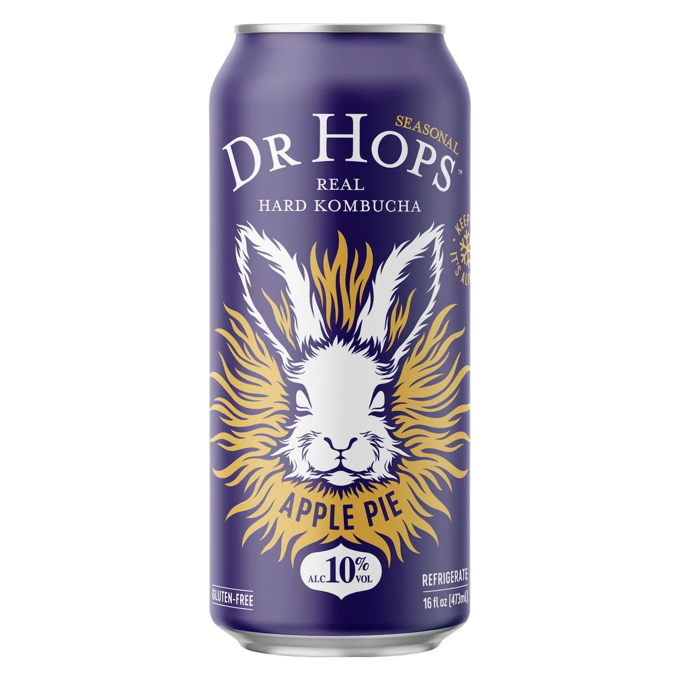 Dr Hops Kombucha Beer Seasonal - Apple Pie Single 16oz Can