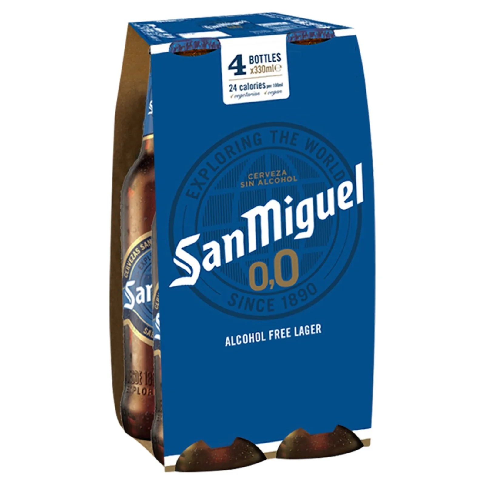 San Miguel 0.0% Alcohol, 4 x 330ml