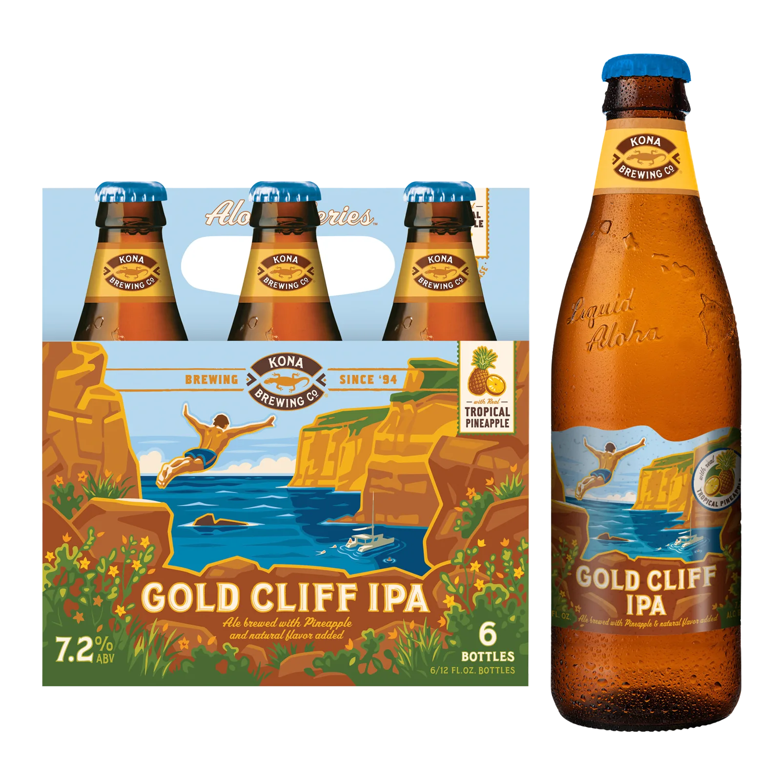 Kona Gold Cliff IPA 6pk Bottles