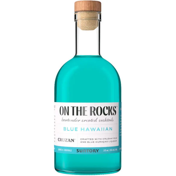 On The Rocks Cruzan Rum Blue Hawaiian Ready To Drink Cocktail 375Ml