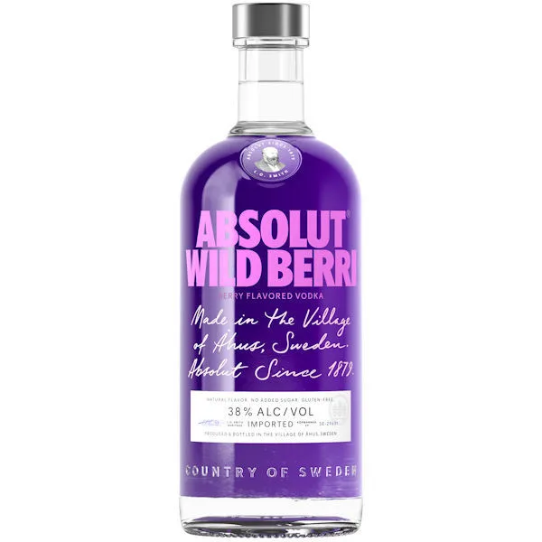 Absolut Wild Berri Flavored Vodka 750Ml