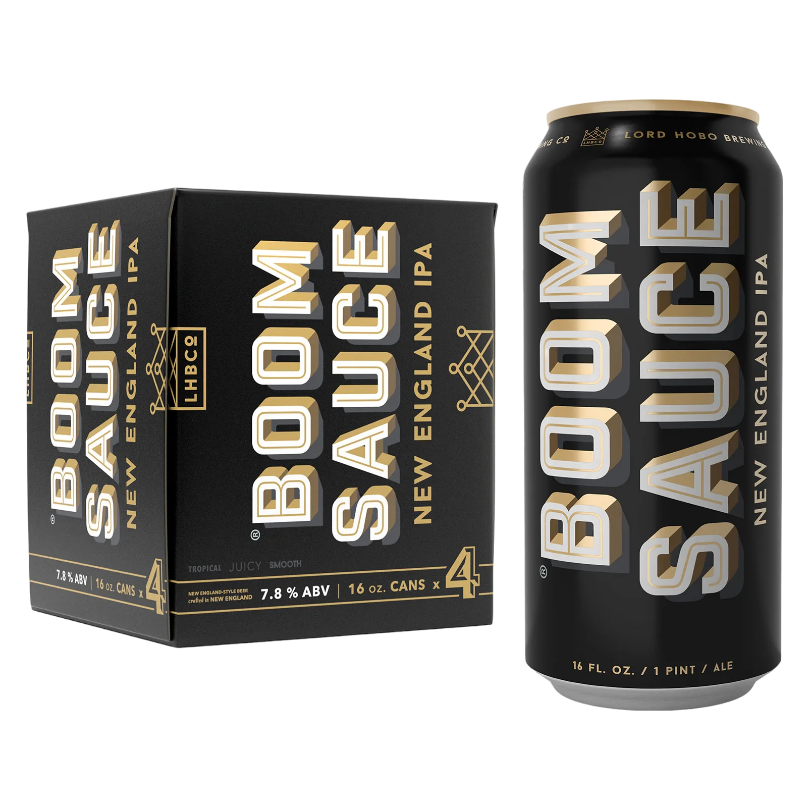 Lord Hobo Boomsauce Double IPA 4pk 16.9oz Can 7.8% ABV