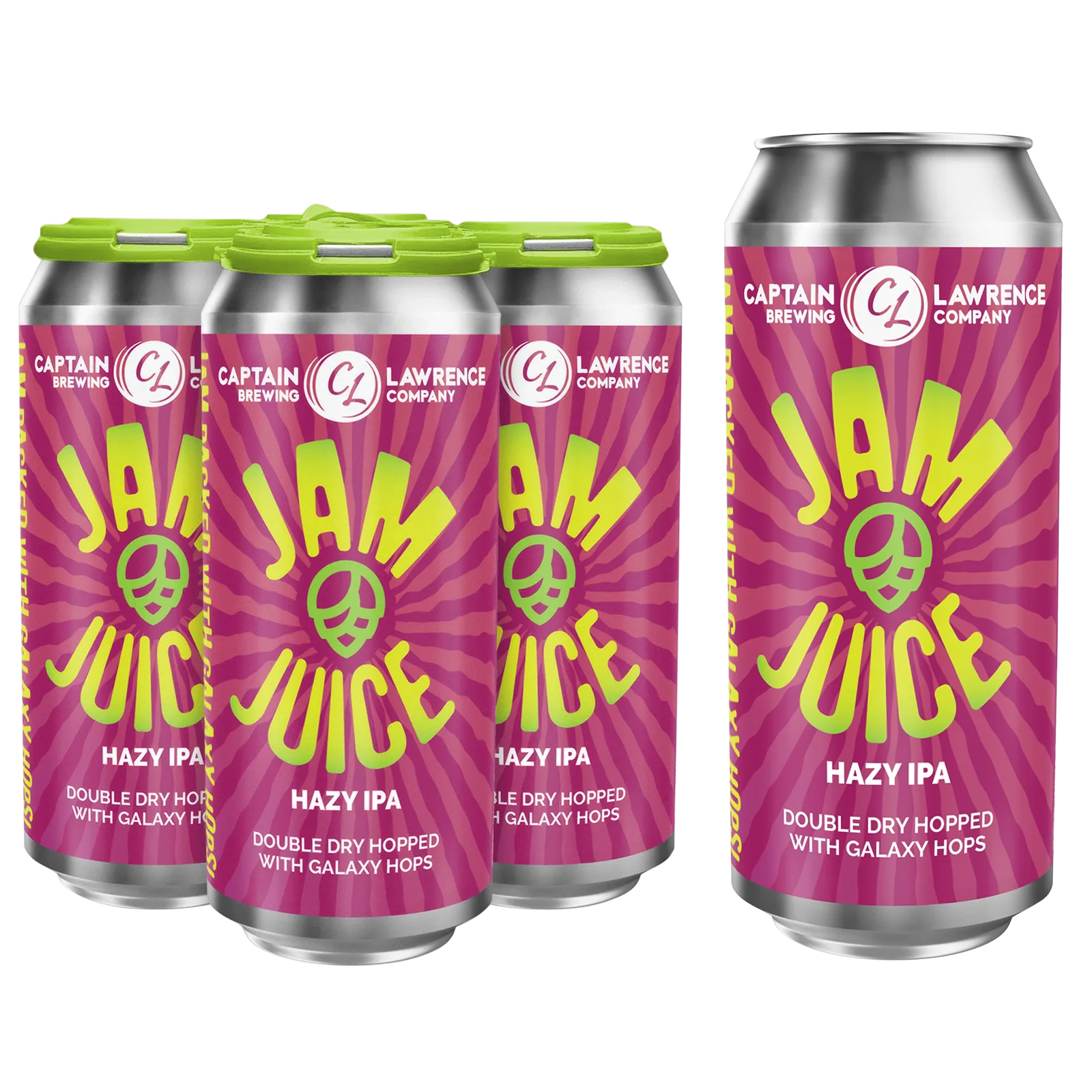 Captain Lawrence Brewing Co Jam Juice Hazy IPA 4pk 16oz Can 8.0% ABV