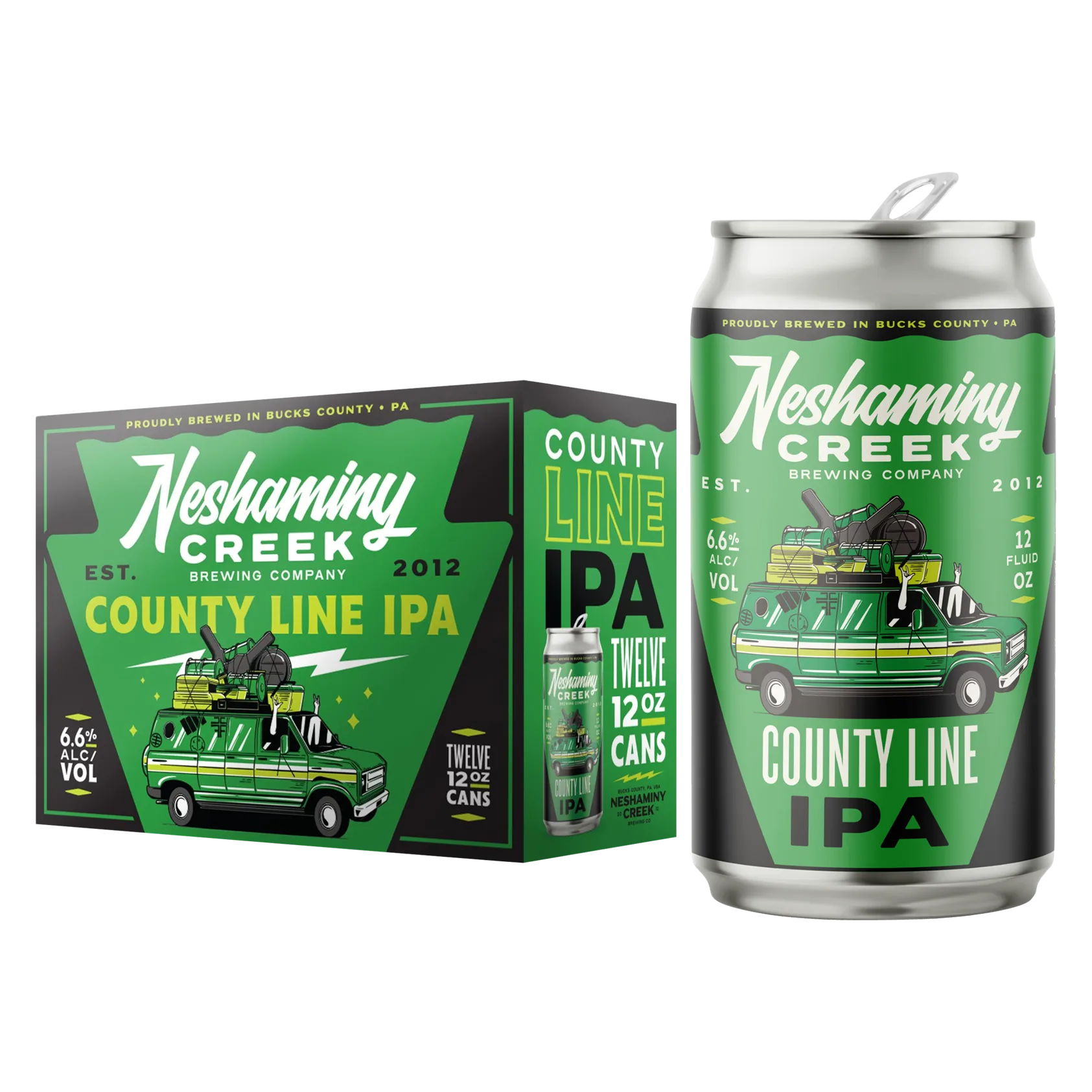 Neshaminy Creek County Line IPA 12pk Can 6.6% ABV