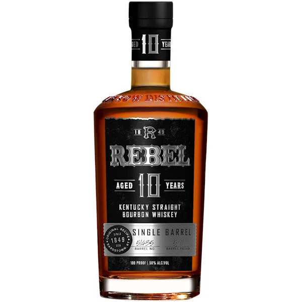 Rebel 10 Year Old Single Barrel Kentucky Straight Bourbon Whiskey 750Ml