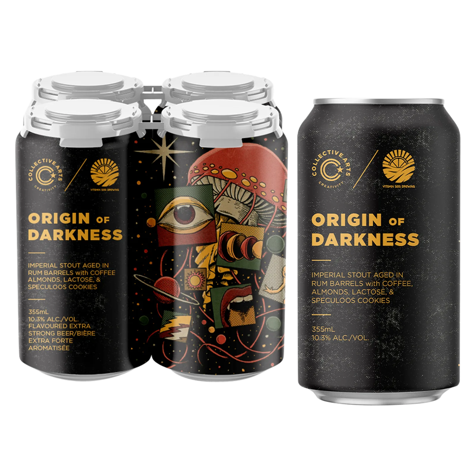 Collective Arts Origin of Darkness Vitamin Sea Imperial Stout 4pk Can 10.8% ABV