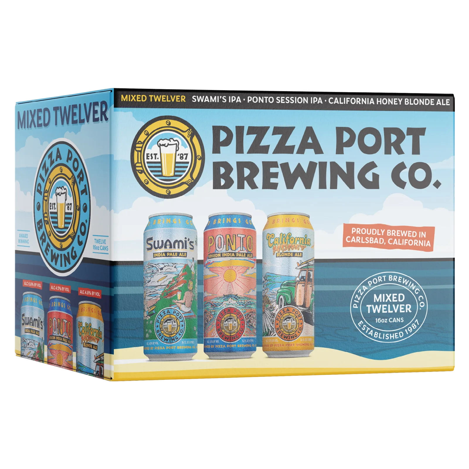 Pizza Port Brewing Hoppy Variety12pk 16oz Can