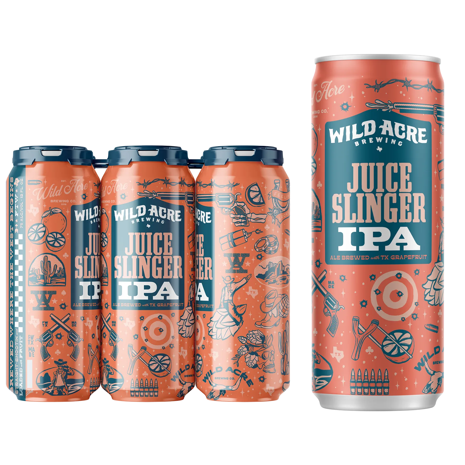 Wild Acre Juice Slinger Grapefruit IPA 6pk Can 7% ABV