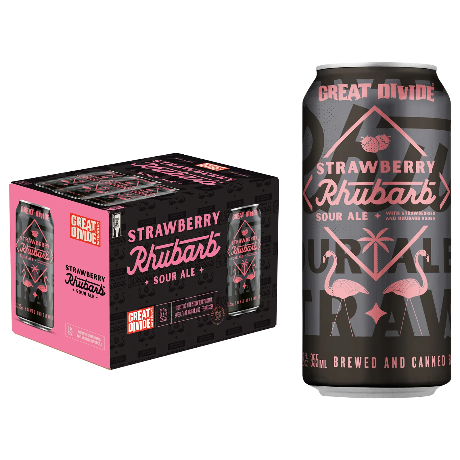 Great Divide Strawberry Rhubarb Sour 6pk Can 6.2% ABV
