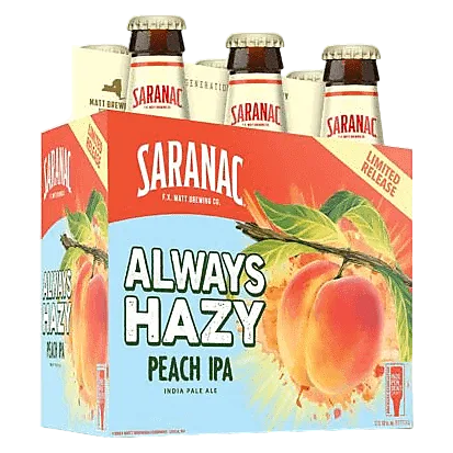Saranac Seasonal - Always Hazy Peach IPA 6pk Can