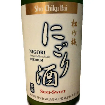 Sho Chiku Bai Premium Semi Sweet Nigori Junmai Unfiltered Sake