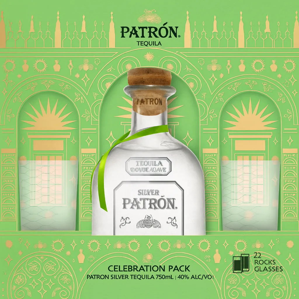 Patron Silver Tequila With Gift Set
