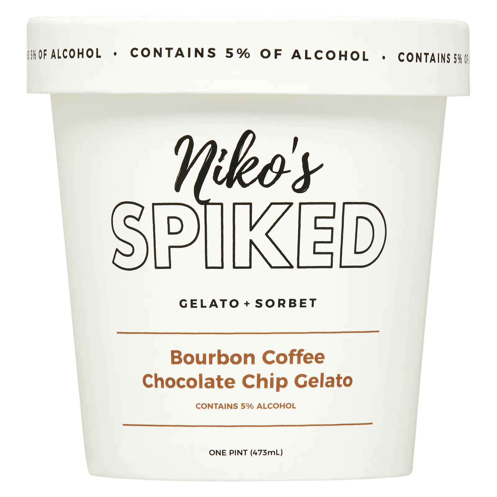 Niko's Spiked Bourbon Coffee Chocolate Chip Gelato Pint