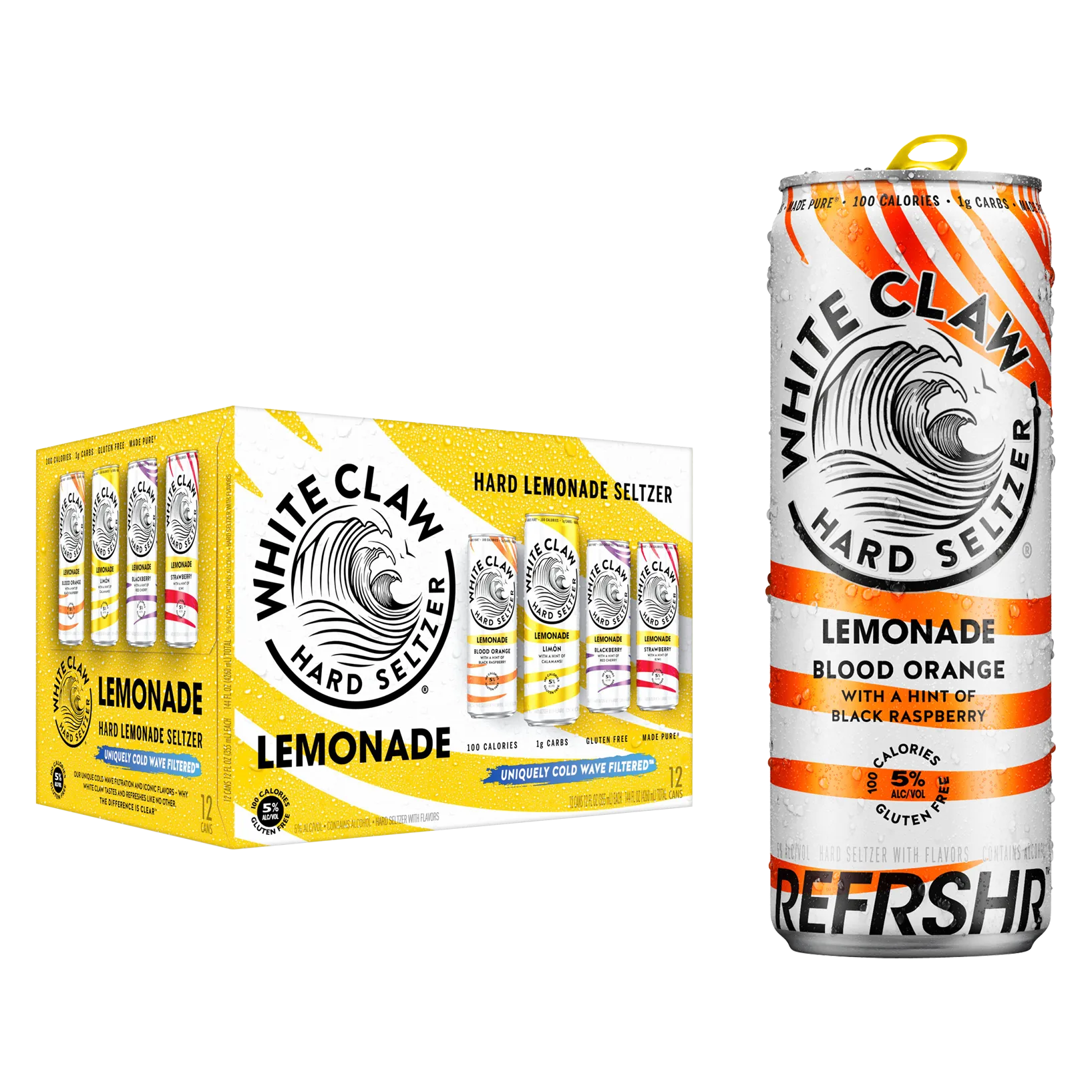 White Claw REFRSHR Lemonade Variety 12pk 12oz Can 5.0% ABV