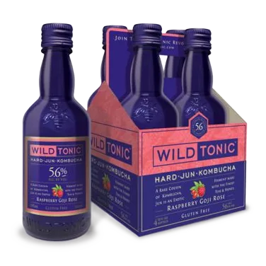 Wild Tonic Raspberry Goji Rose Hard Kombucha (4PKB 12 OZ)