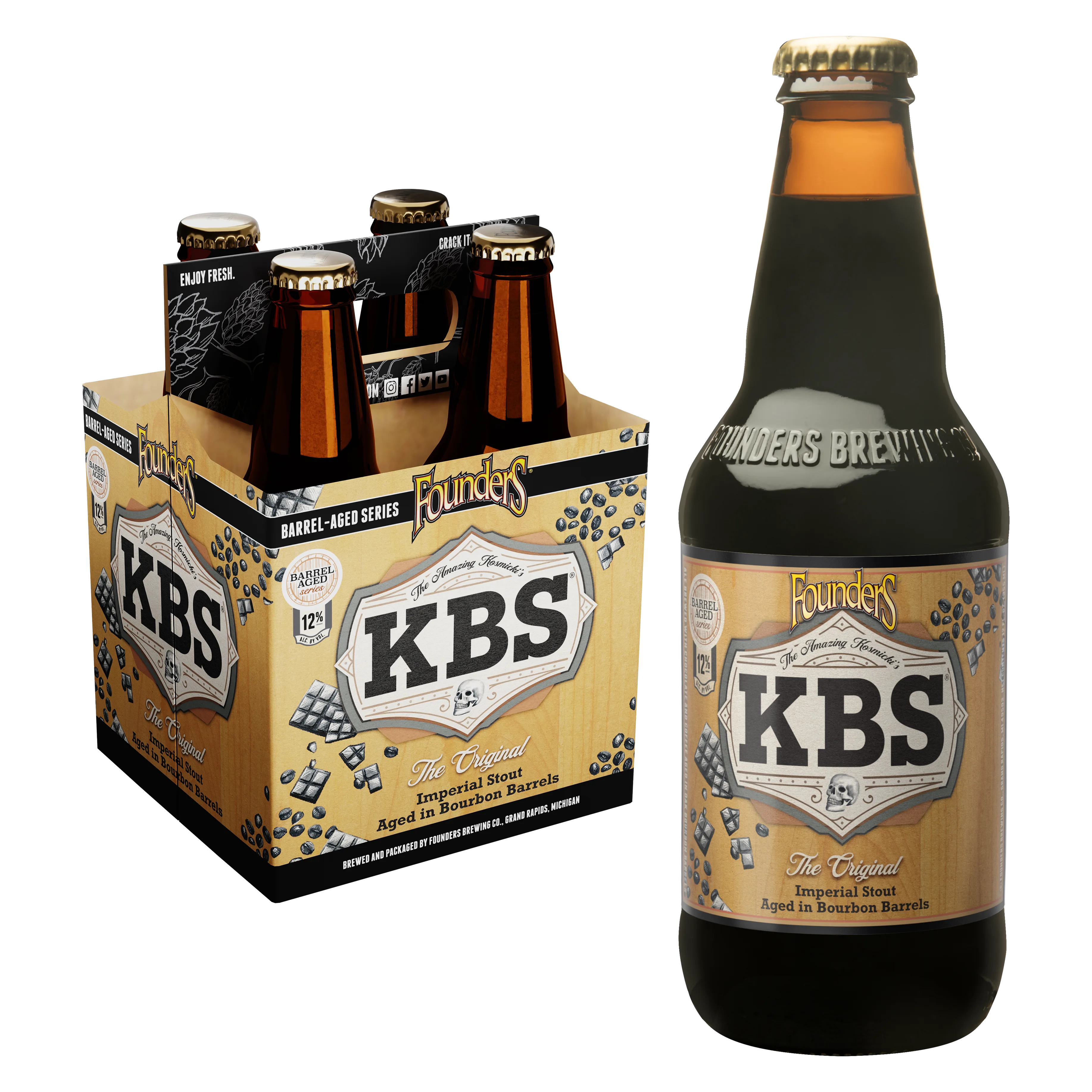 Founders KBS Stout 4pk Btl 12.12% ABV