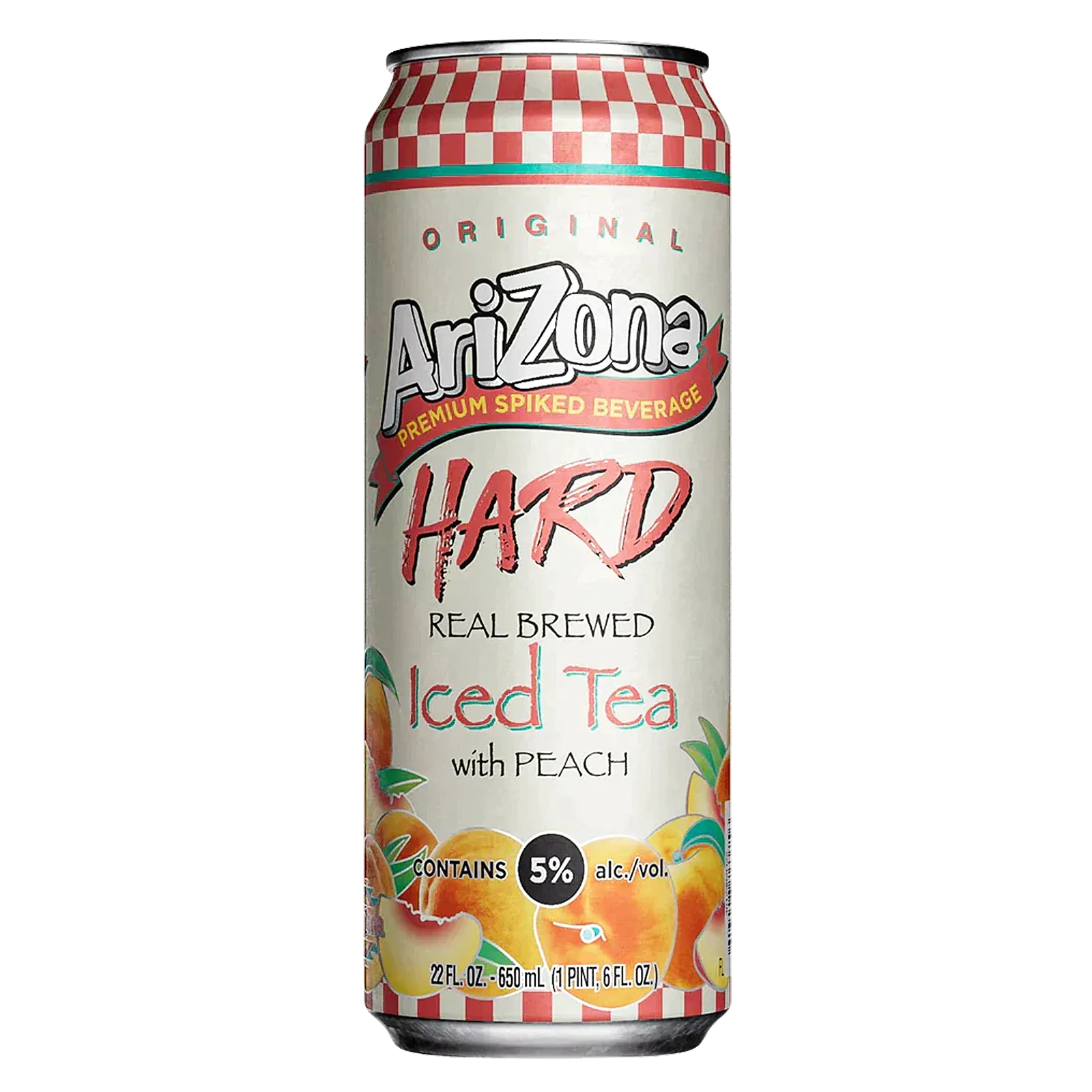 Arizona Hard Peach Tea Single 22oz Can 5.0% ABV