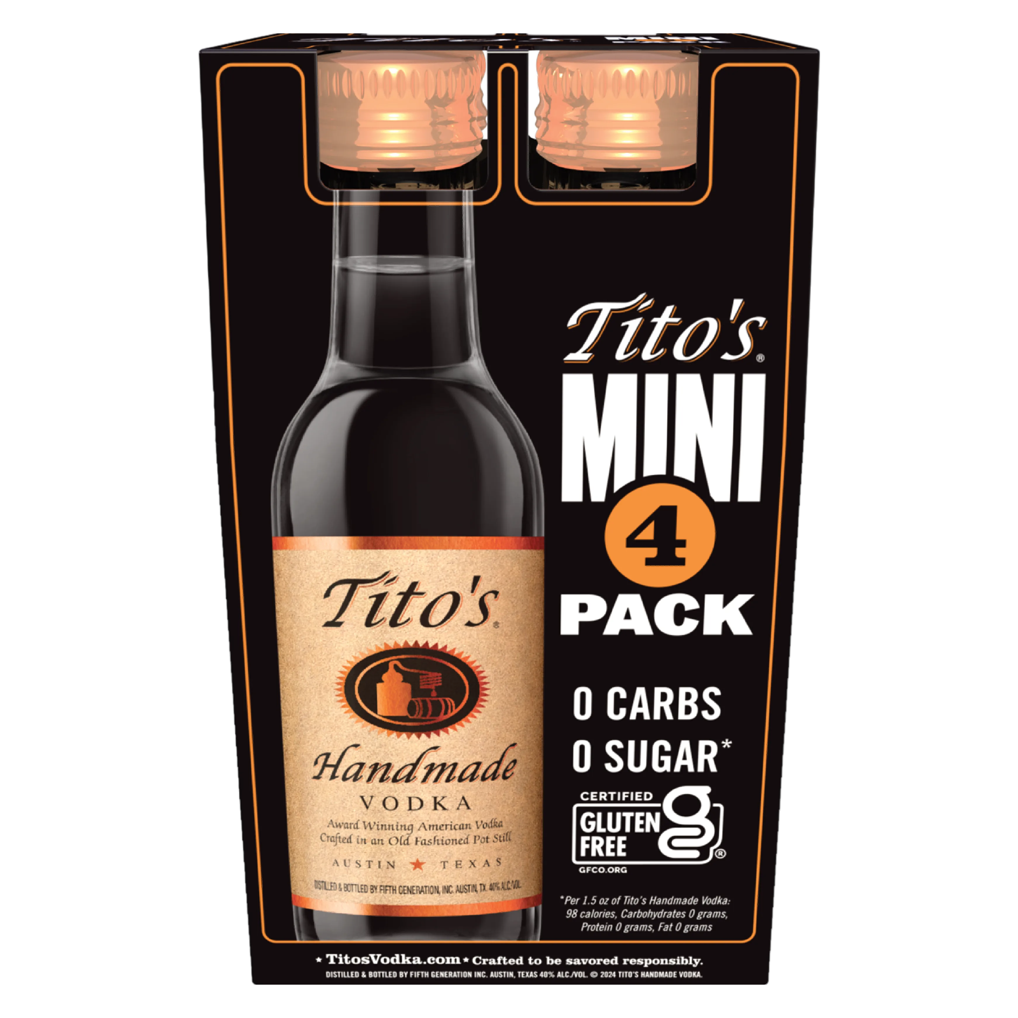 Tito’s Handmade Vodka 4pk (80 Proof