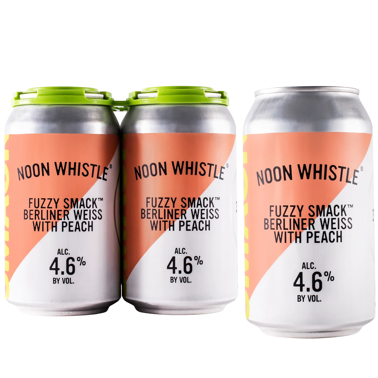 Noon Whistle Fuzzy Smack Peach Berliner Weisse Sour 4pk Can 4.6% ABV