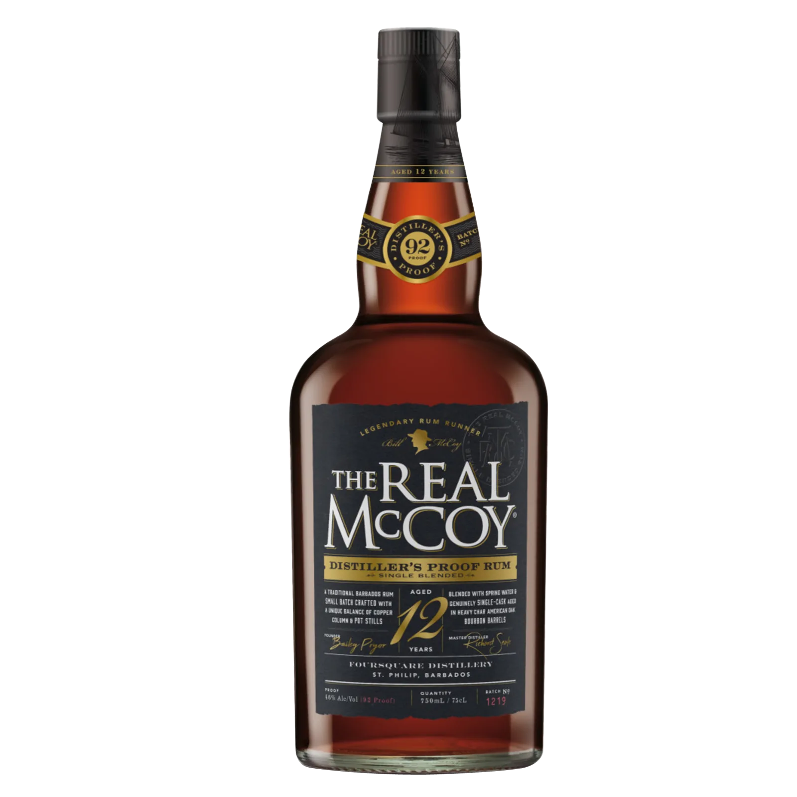 The Real McCoy 12 Yr Distiller Proof Rum(92 Proof