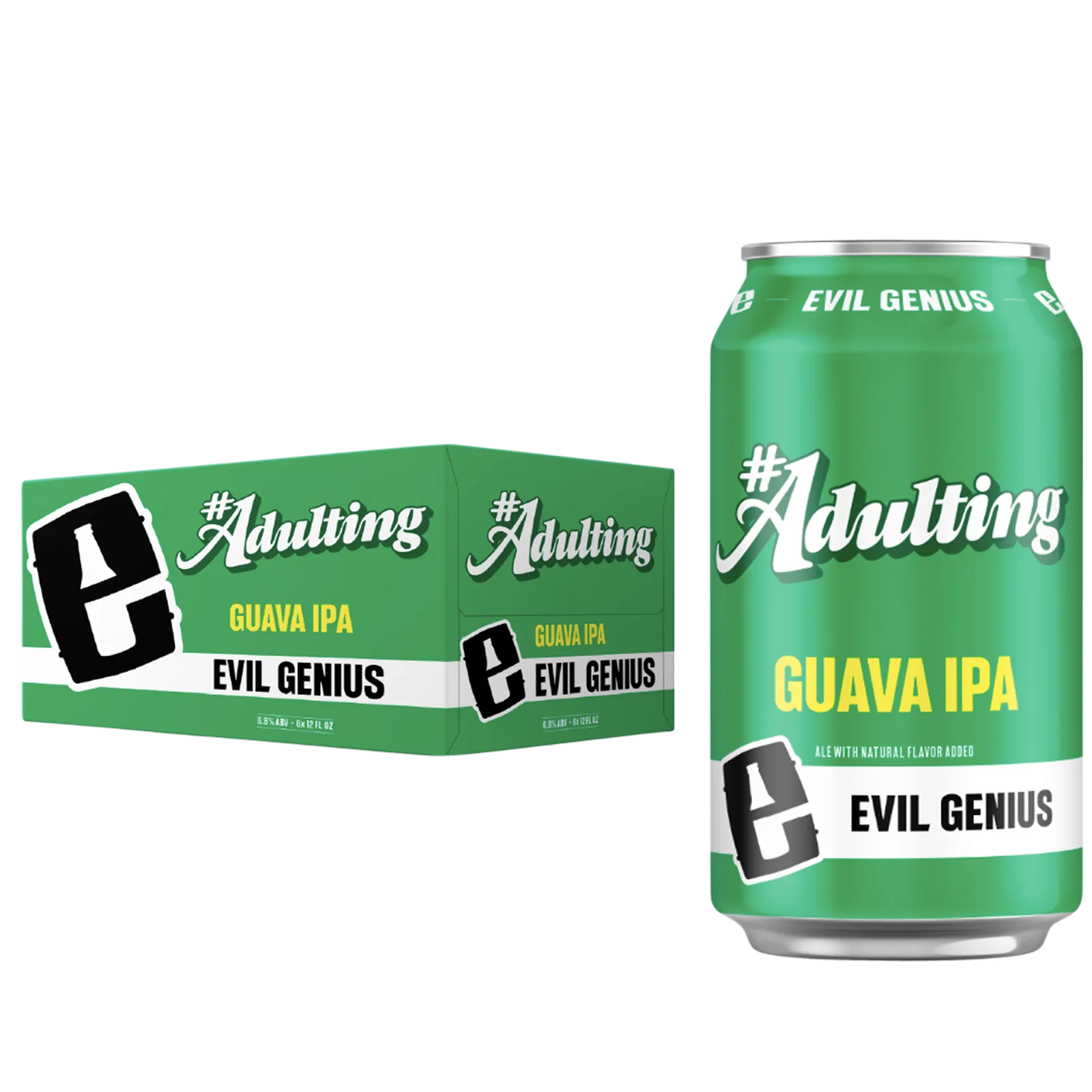 Evil Genius #Adulting Guava IPA 6pk Can 6.8% ABV