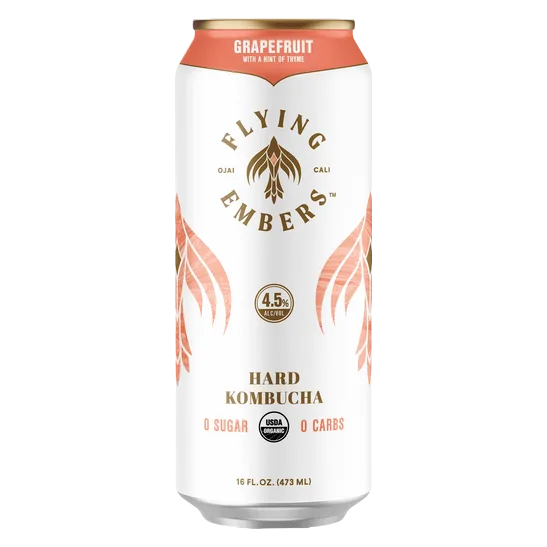 Flying Embers Grapefruit Hard Kombucha Single 16oz Can