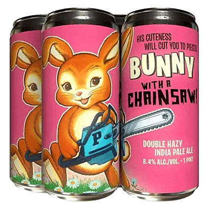 Paperback Brewing Bunny with a Chainsaw Double Hazy IPA (4PKC
