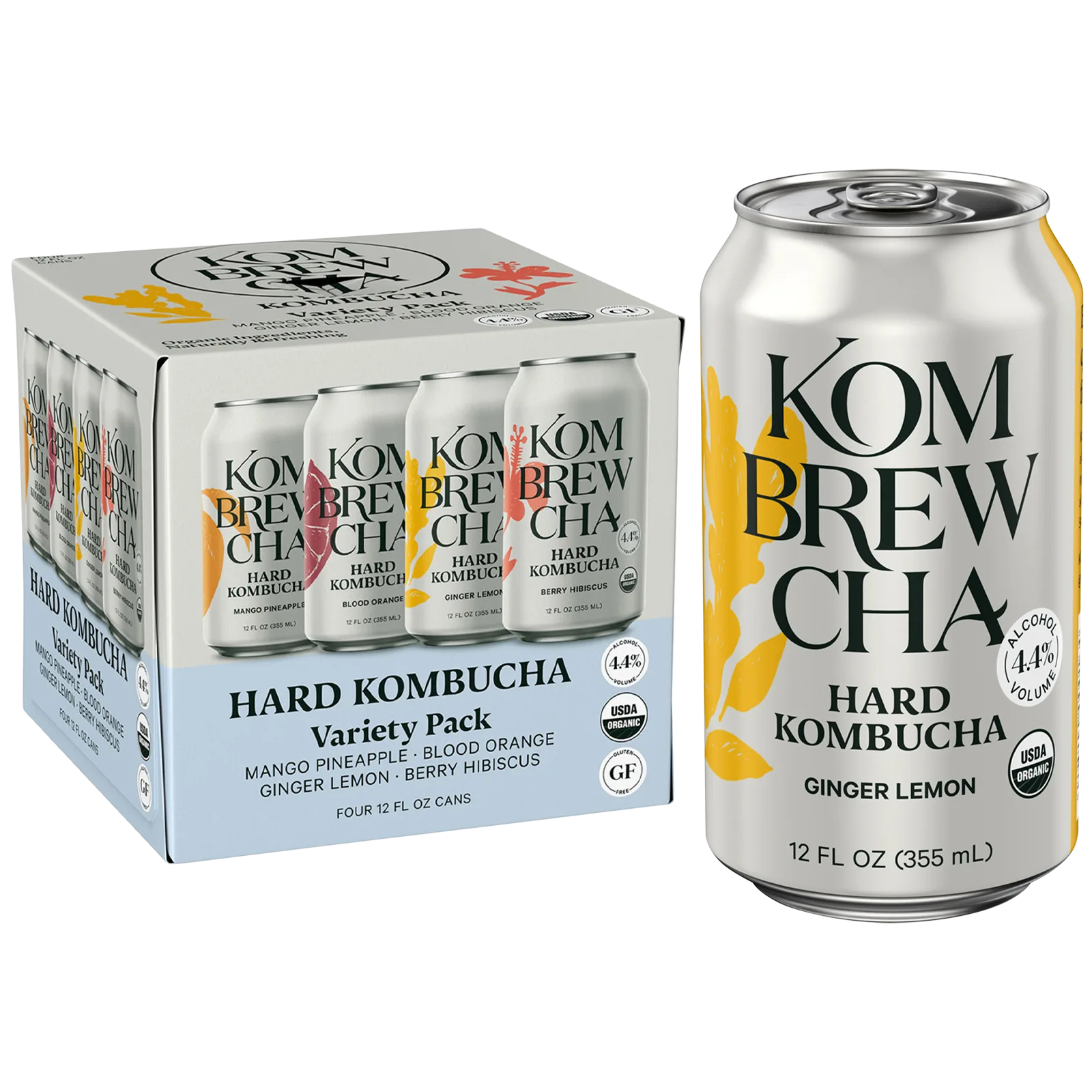 Kombrewcha Variety Pack 4pk 12oz Can 4.4% ABV