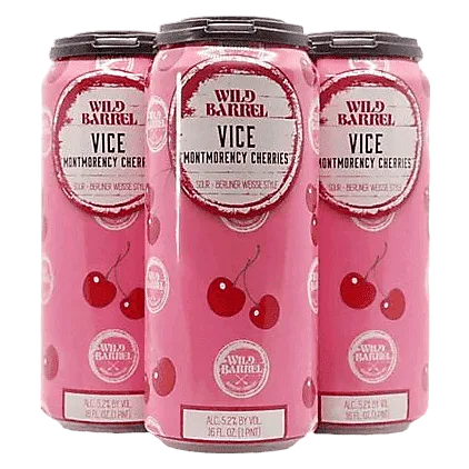 Wild Barrel Brewing Vice Montmorency Cherries 4pk 16oz Can