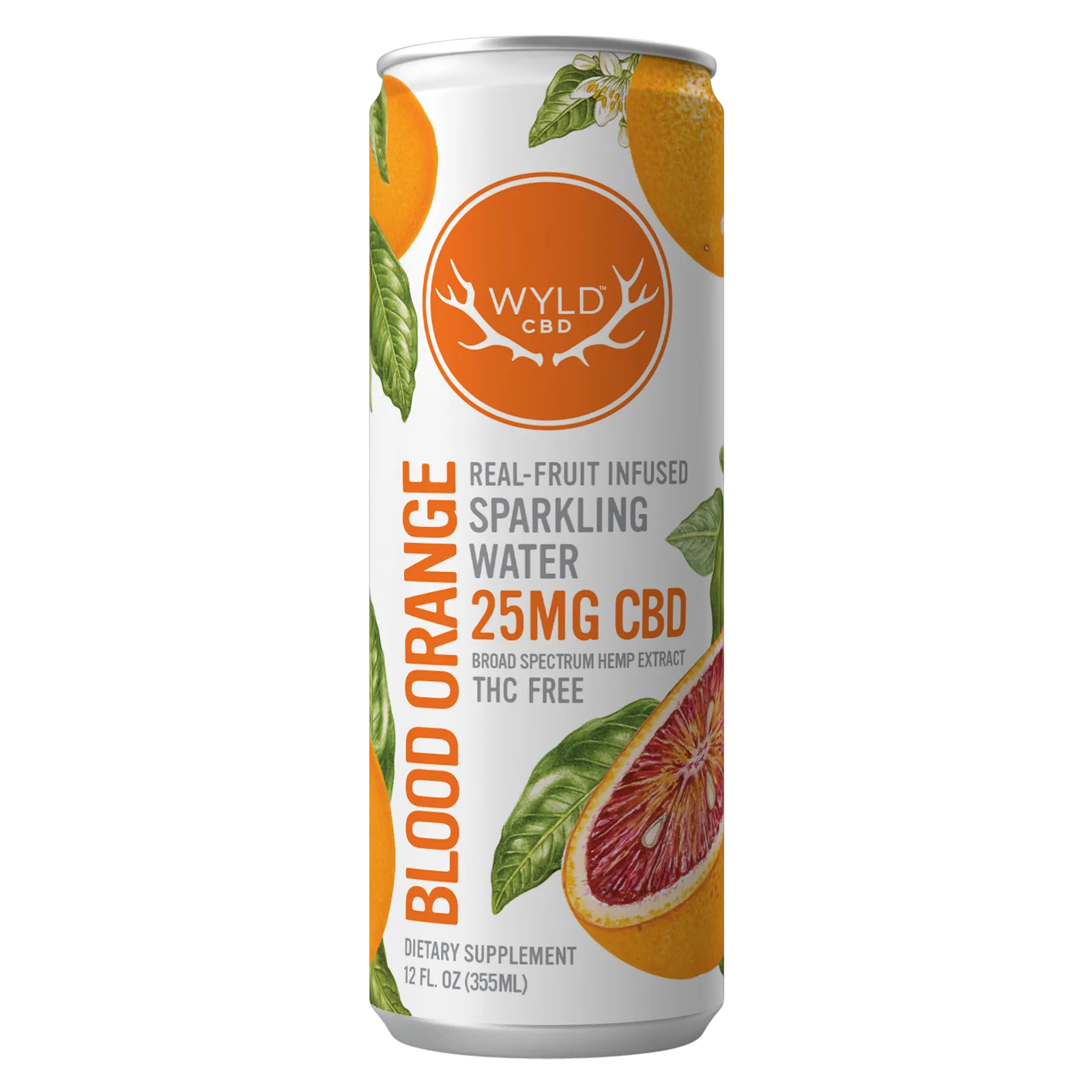 Wyld Blood Orange 25mg CBD Sparkling Water Can