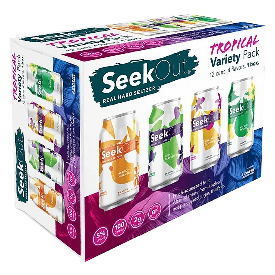 SeekOut Seltzer Tropical Variety Pack (12PKC 12 OZ)