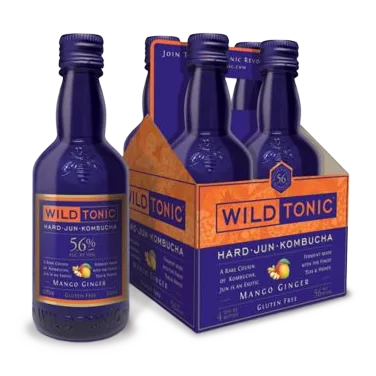 Wild Tonic Mango Ginger Hard Kombucha (4PKB 12 OZ)