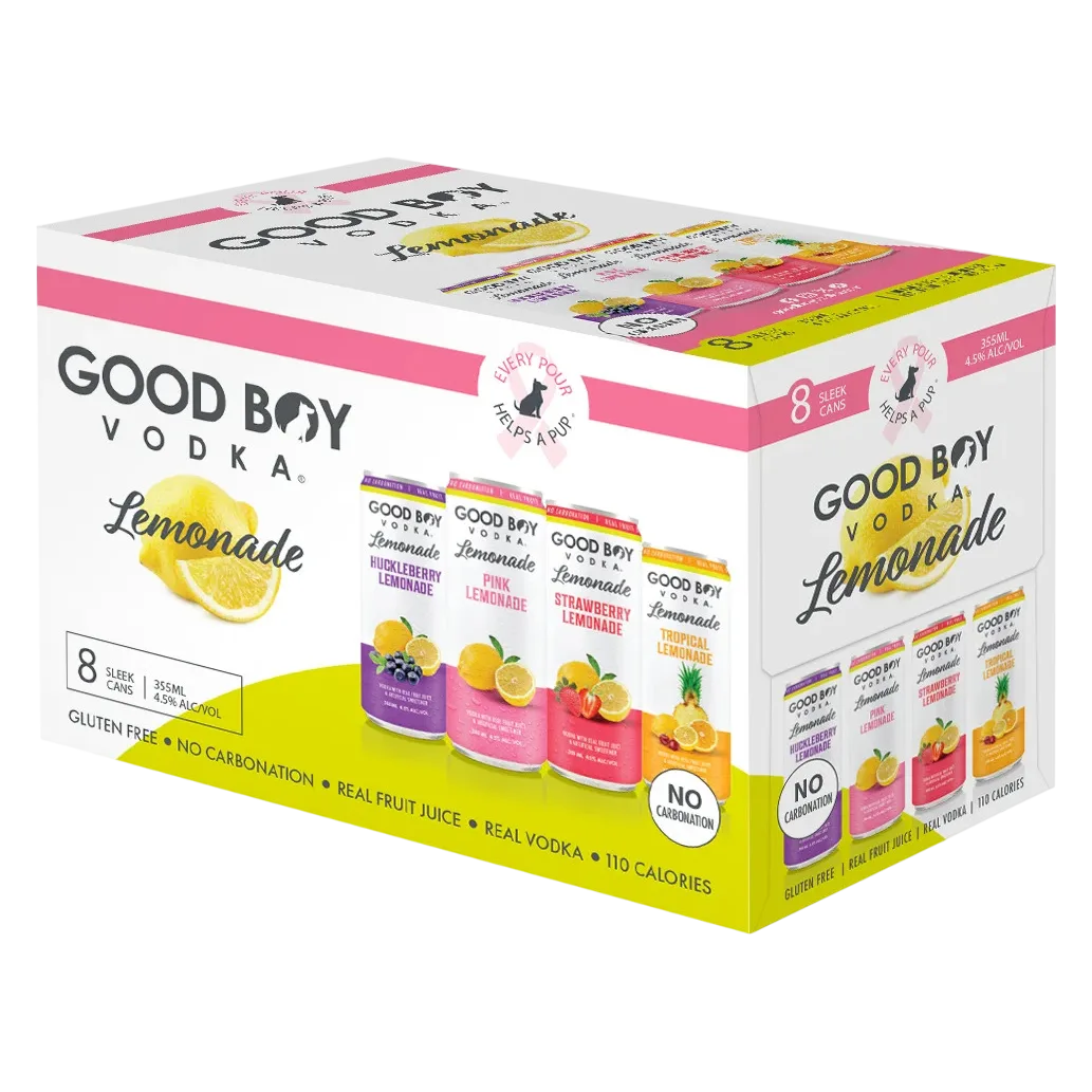 Good Boy Vodka Lemonade Variety Pack 8pk Can