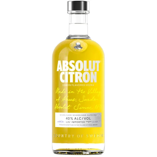 Absolut Citron Flavored Vodka 750Ml