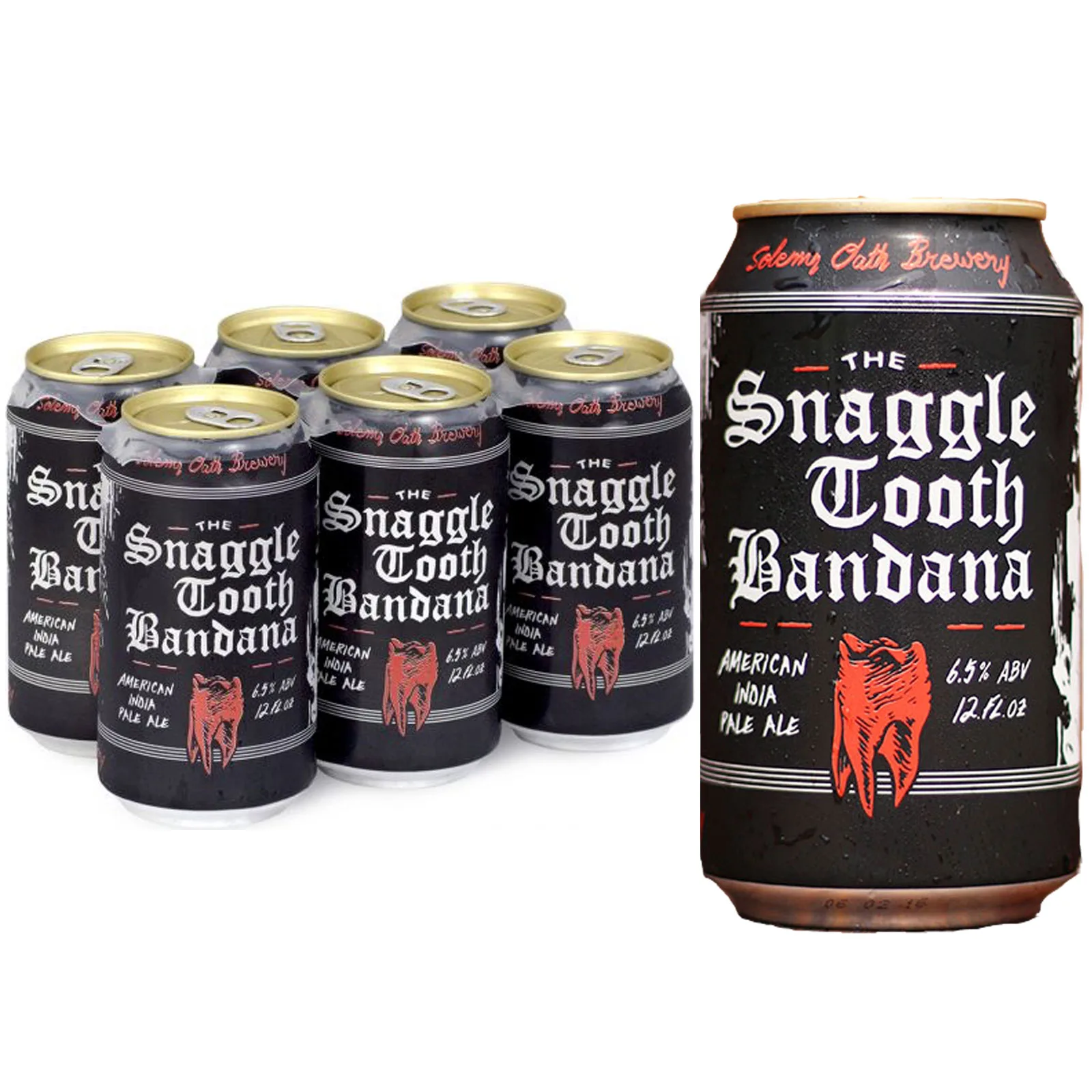 Solemn Oath Snaggletooth Bandana IPA 6pk Can 6.5% ABV