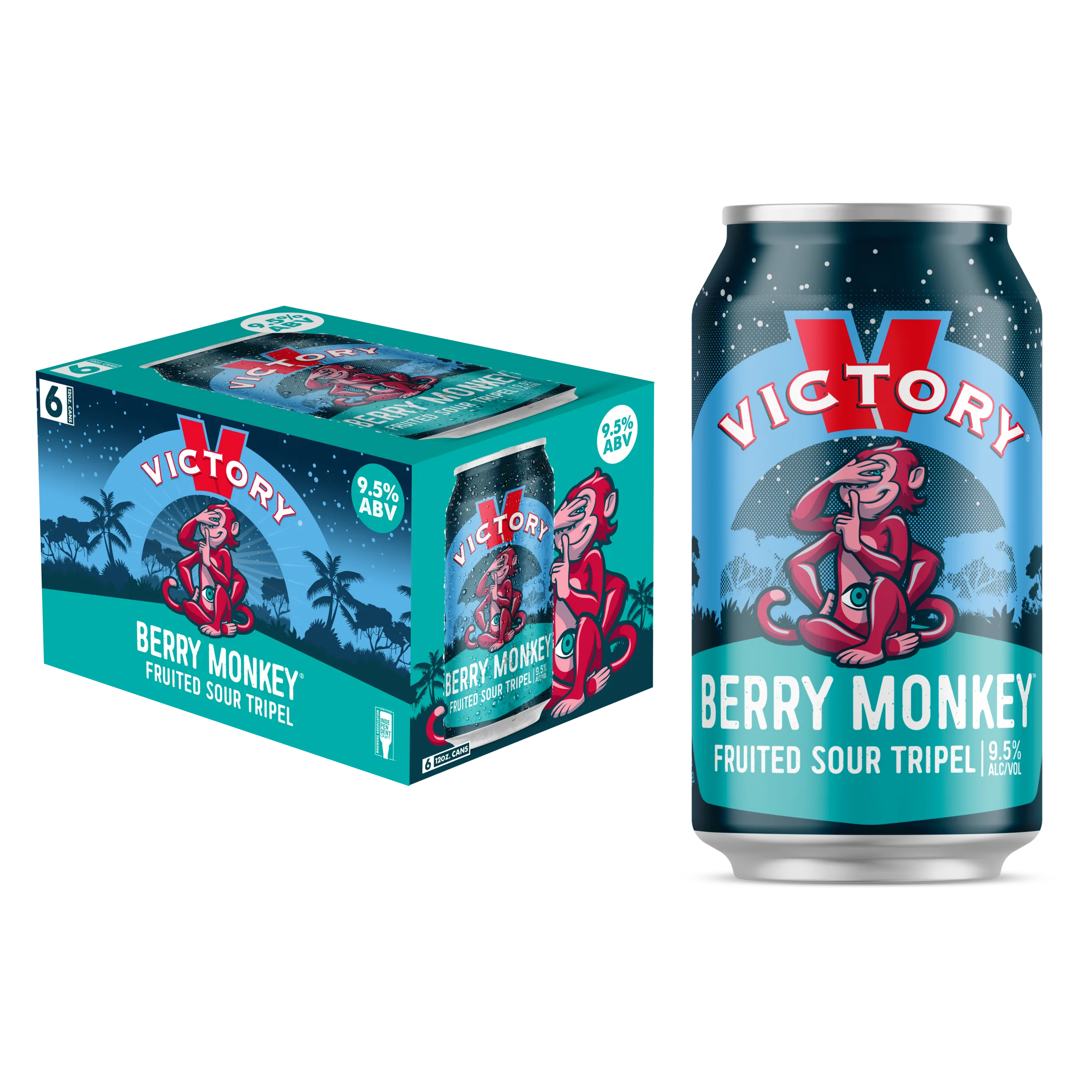 Victory Berry Monkey Fruited Sour Tripel 6pk Cans 9.5% ABV