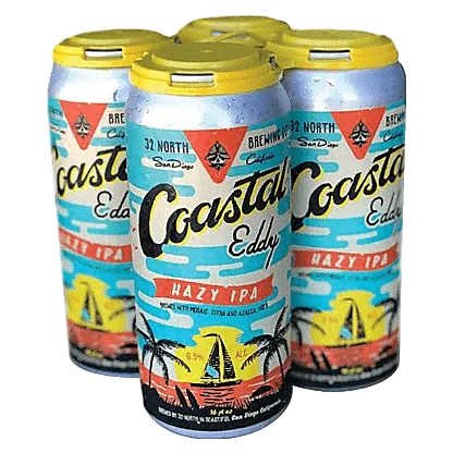 32 North Brewing Coastal Eddy Hazy IPA 4pk 16oz Can