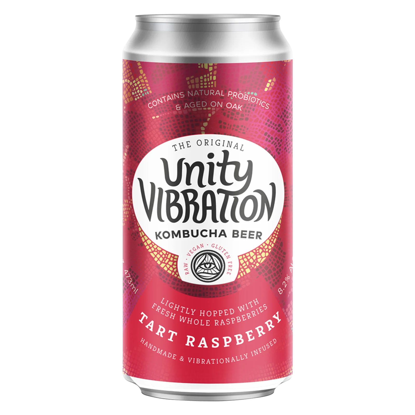 Unity Vibration Kombucha Beer Tart Raspberry Single 16oz Can