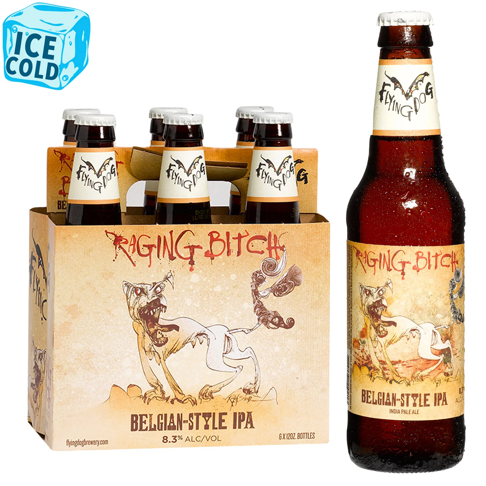 Do Not Use Flying Dog Raging Bitch IPA 6 Pack Bottles
