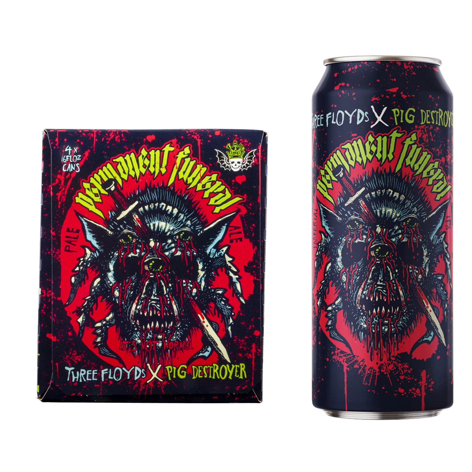 Three Floyds Brewing Permanent Funeral DIPA 4pk 16oz Can 10.5% ABV