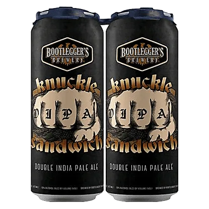 Bootlegger's Brewery Knuckle Sandwich Double IPA 4pk 16oz Can