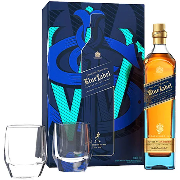 Johnnie Walker Blue Label Blended Scotch Gift Set 750Ml