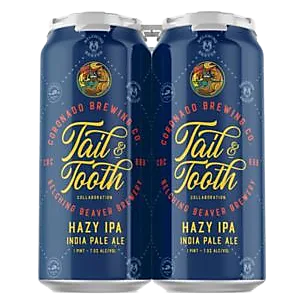 Coronado/Belching Beaver Collaboration Tail & Tooth Hazy IPA (4PKC