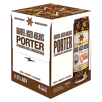 Sixpoint Rotating Barrel-Aged Series - 4Beans Porter 4pk Can