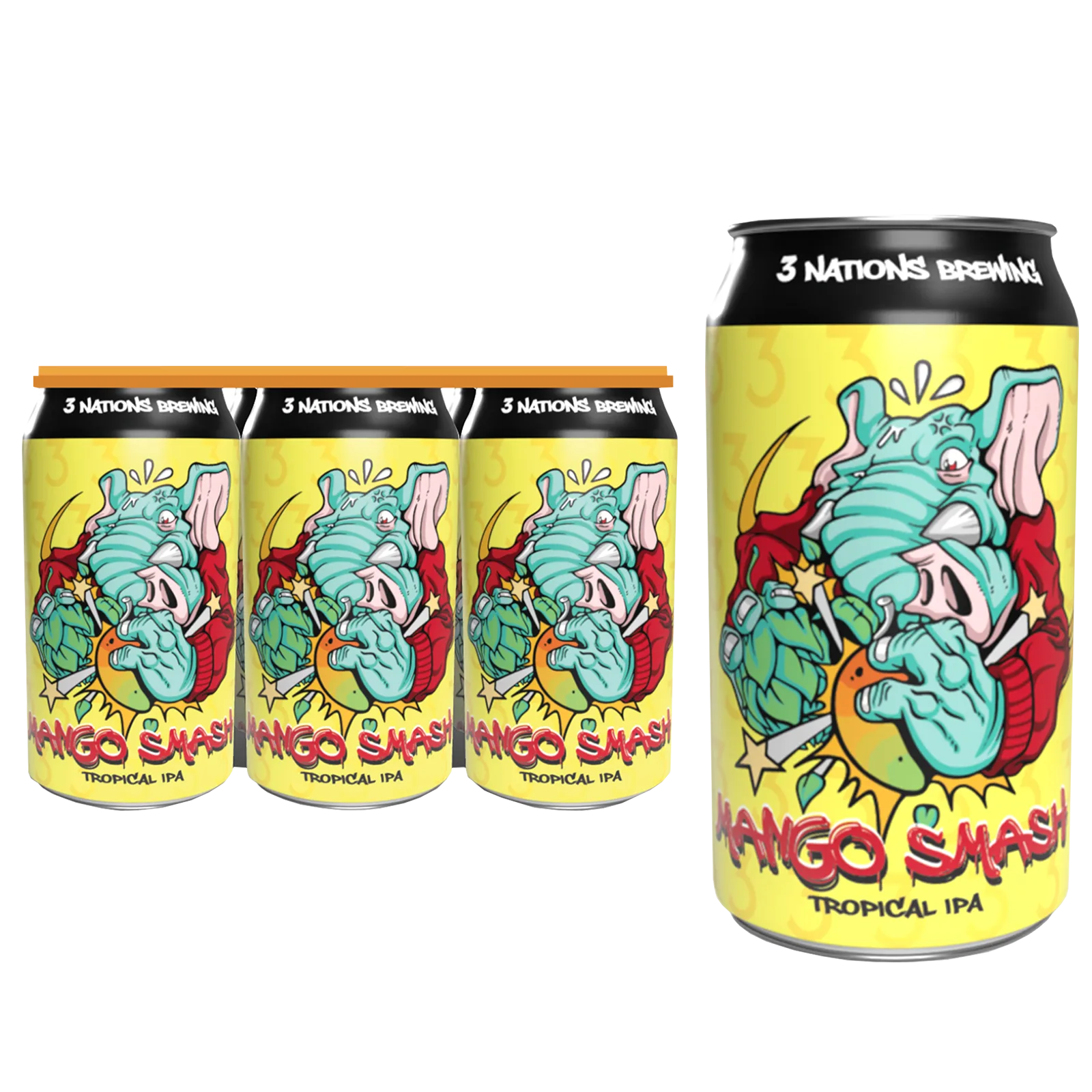 3 Nations Mango Smash 6pk Can 6.9% ABV