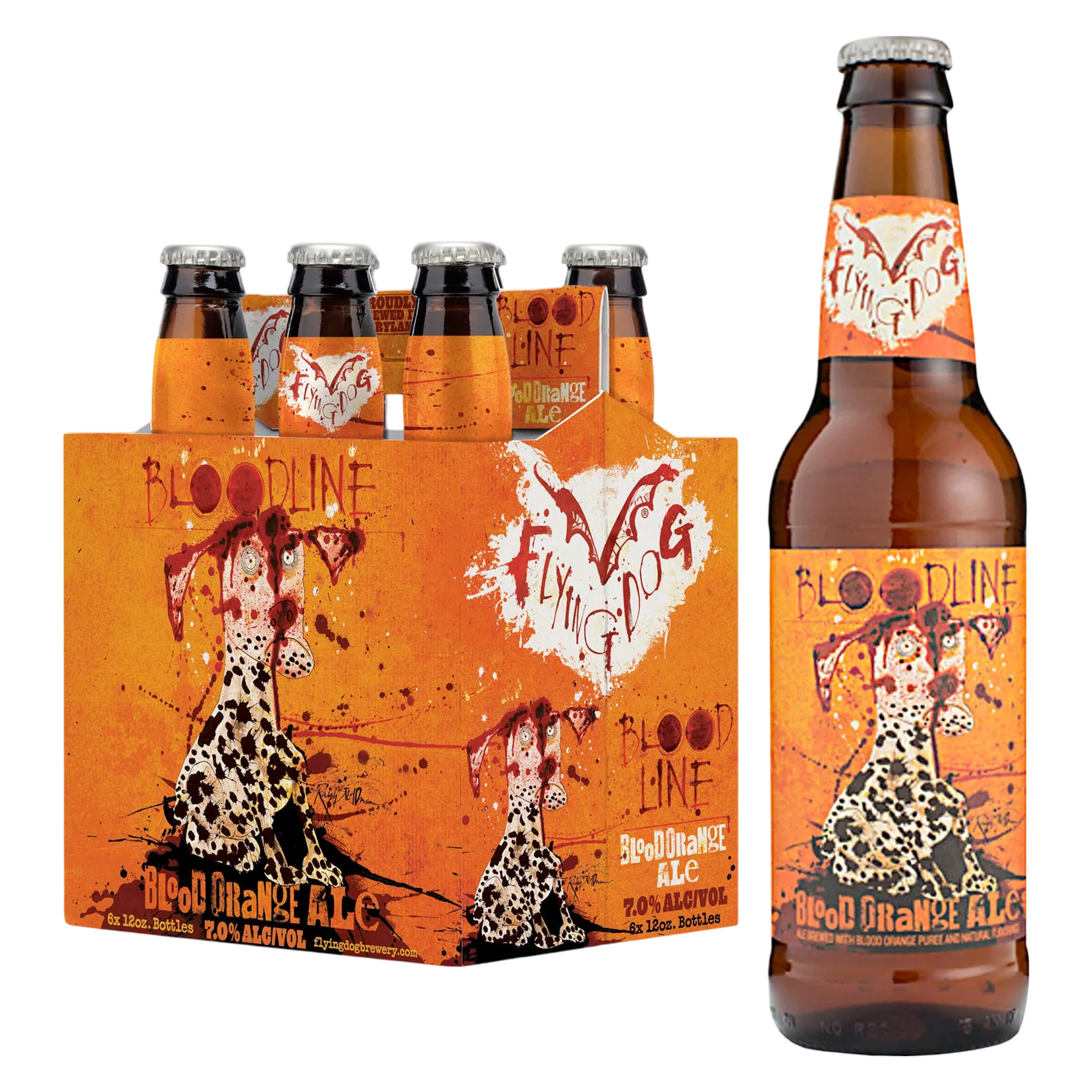 Flying Dog Bloodline Orange Ale 6pk Btl 7.0% ABV