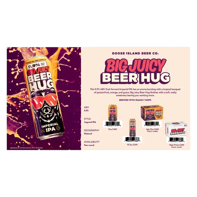 GOOSE IS JUICY BEER HUG 6PKC