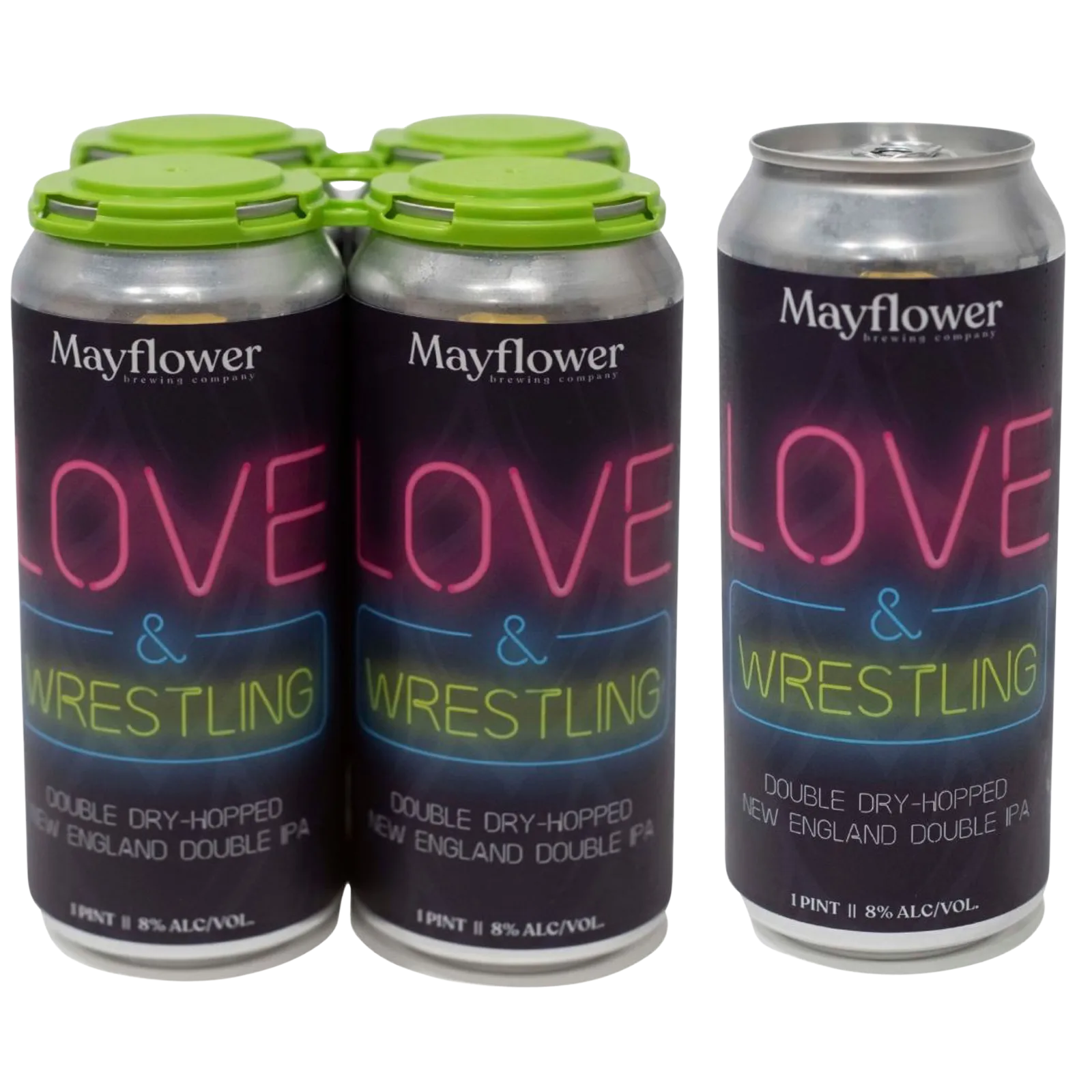 Mayflower Love & Wrestling Double Neipa 4pk 16oz Can 8% ABV