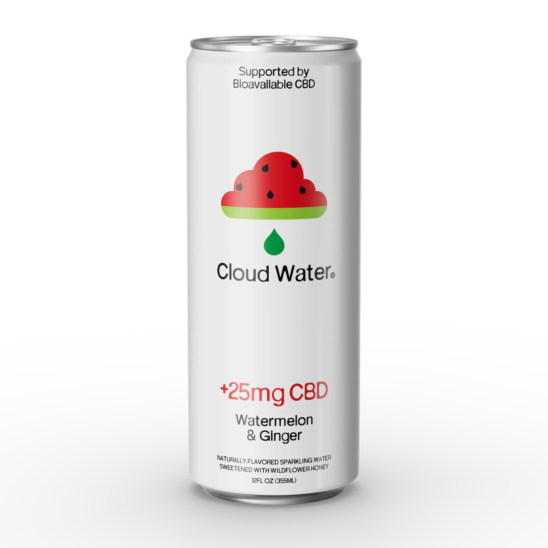 Cloud Water Watermelon Ginger CBD Can