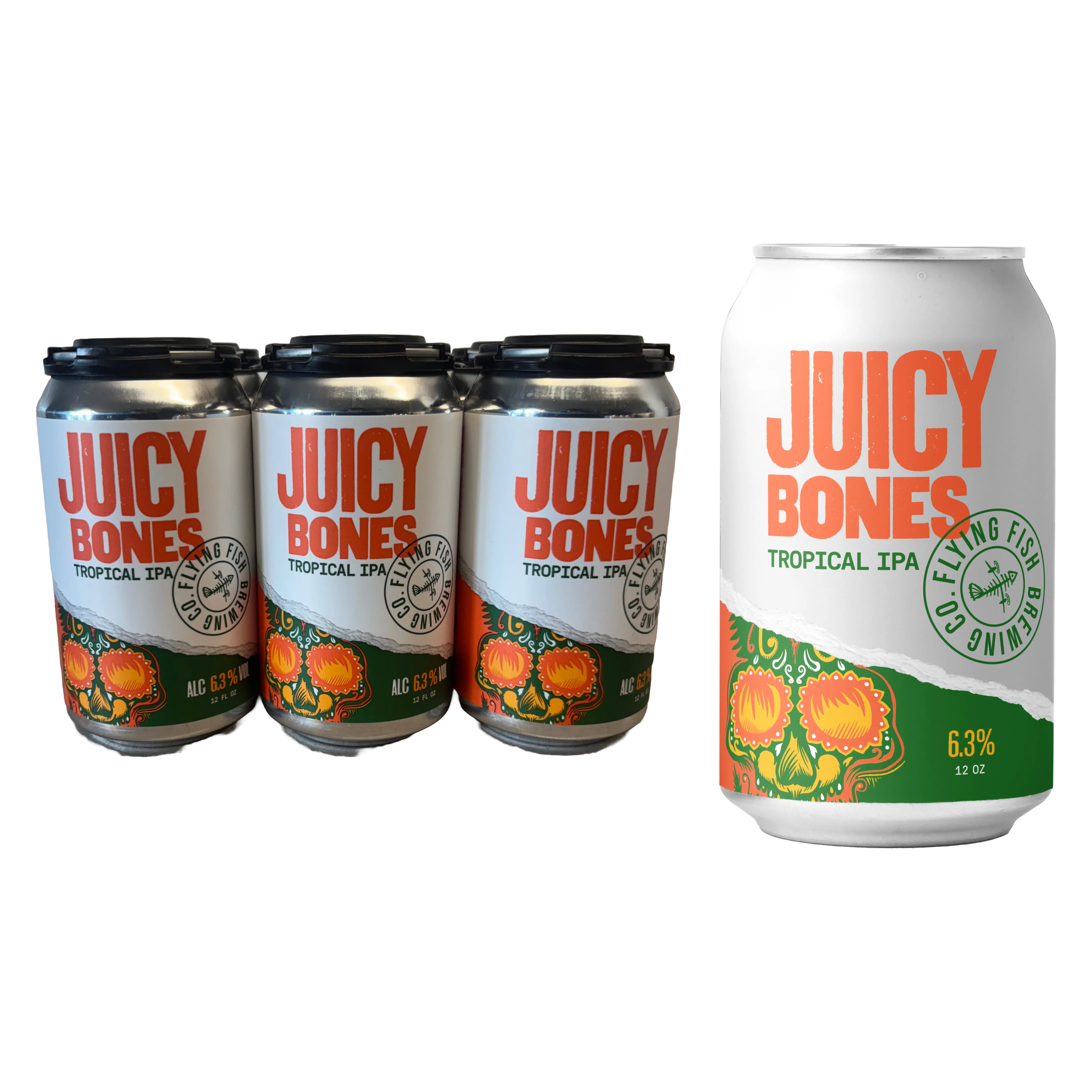 Flying Fish Juicy Bones Tropical IPA 6pk Cans 6.3% Abv
